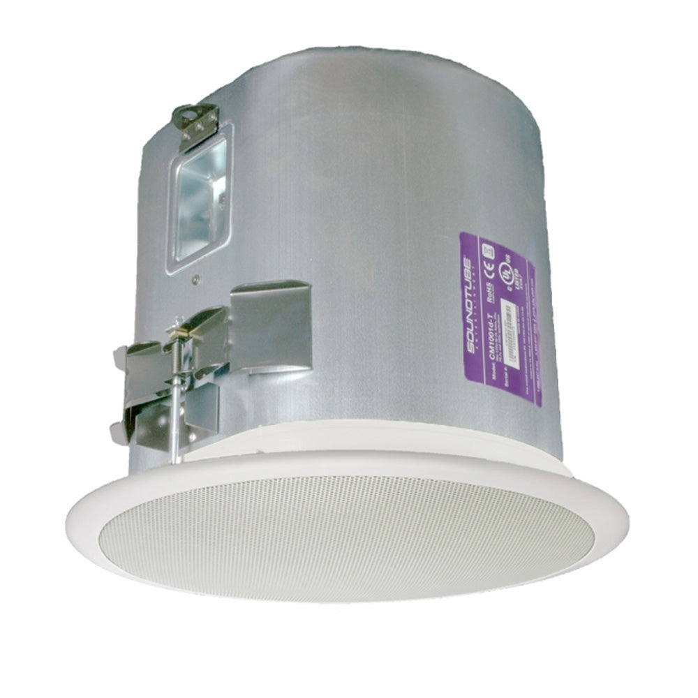 Soundtube CM1001D-T-WH - 10-Inch In-Ceiling Subwoofer with Deep Can and Transformer (White)