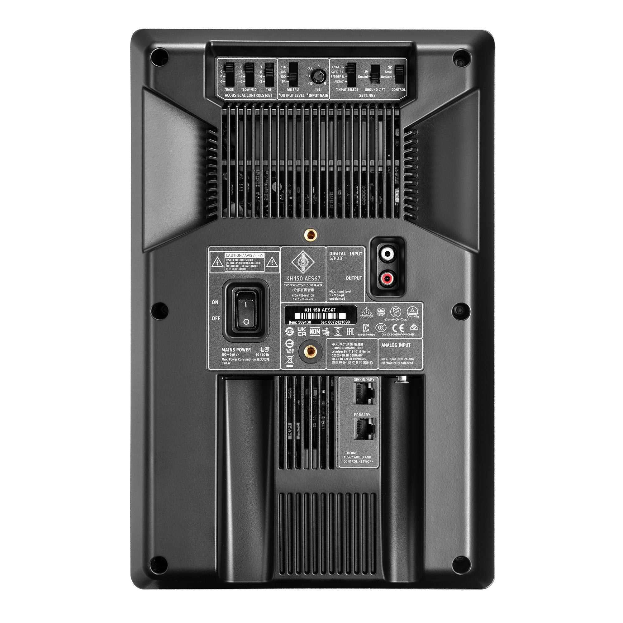 Neumann KH 150 AES67 - Active Two-Way 6.5-Inch Studio Monitor with DSP and AES67 (Anthracite)