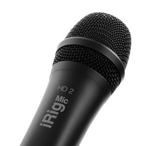 IK Multimedia iRig Mic HD 2 - Handheld Condenser Microphone for Smartphones or Tablets