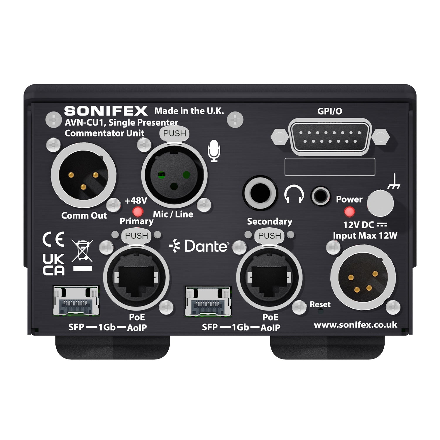Sonifex AVN-CU1-DANTE - Single-User Dante Commentary Unit