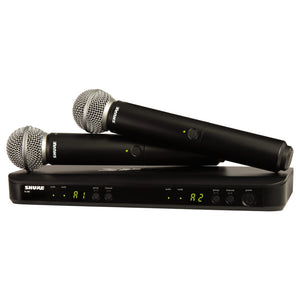 Shure BLX288/SM58-H10 Wireless Dual Vocal System with Two (2) SM58 (J11 Band - 596-616 MHz)