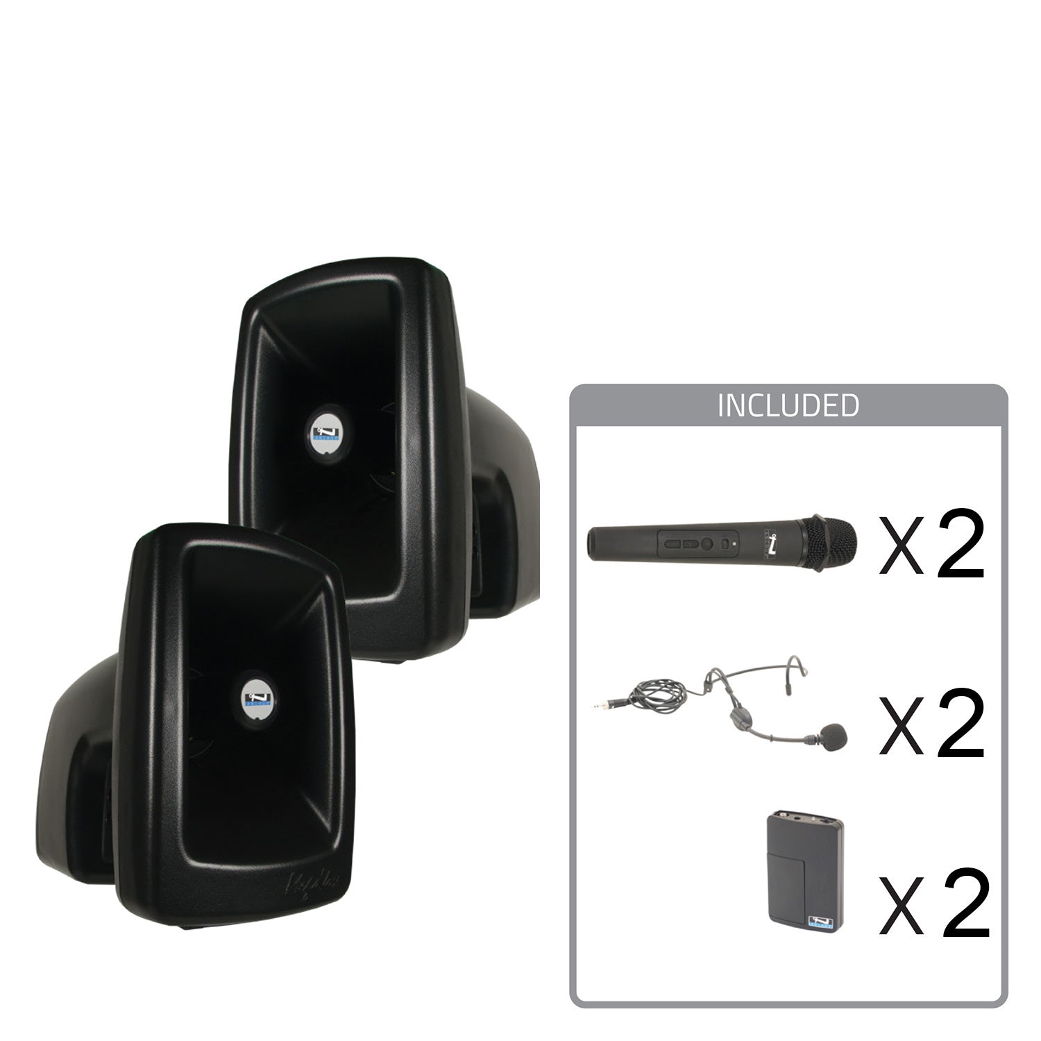 Anchor Audio Megavox 2 COMP4- Portable Speaker Package with 2x Wireless Handheld / 2x Headset Mics