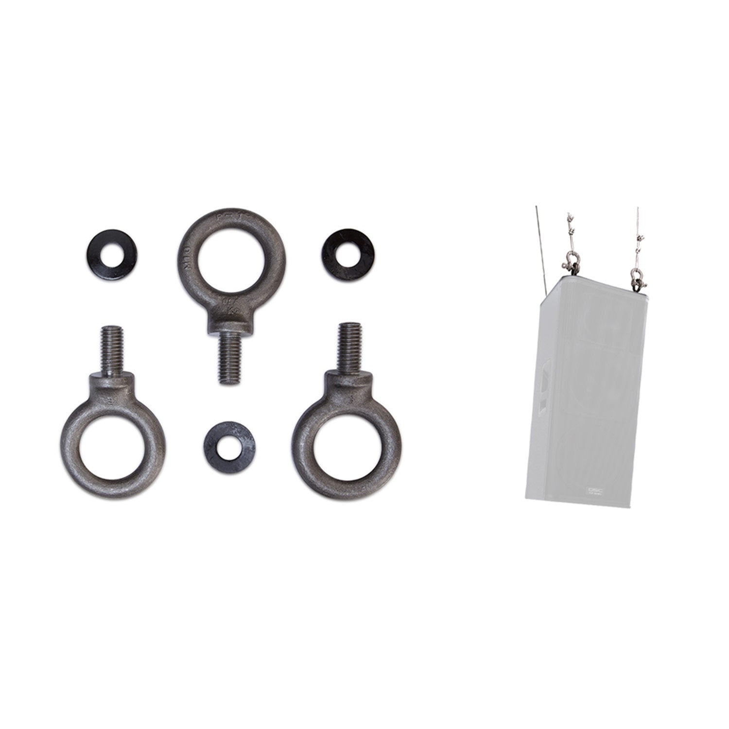 QSC M10 KIT-W - 3x M10 Forged-Shoulder, Steel Eyebolt Kit For Suspending Kw Series