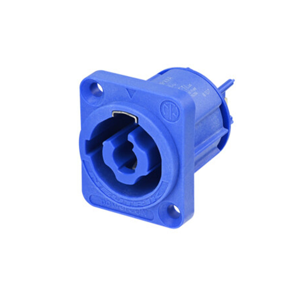 Neutrik NAC3MPXXA - powerCON XX D Series Receptacle (Blue with Tab Terminals)