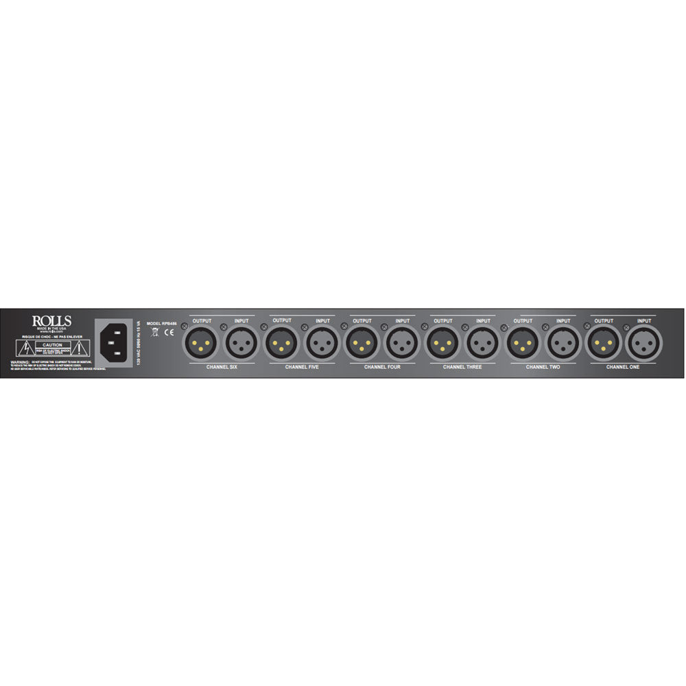 Rolls RPB486 Phantom Hex 6-Channel Phantom Power - with XLR Inputs and Output