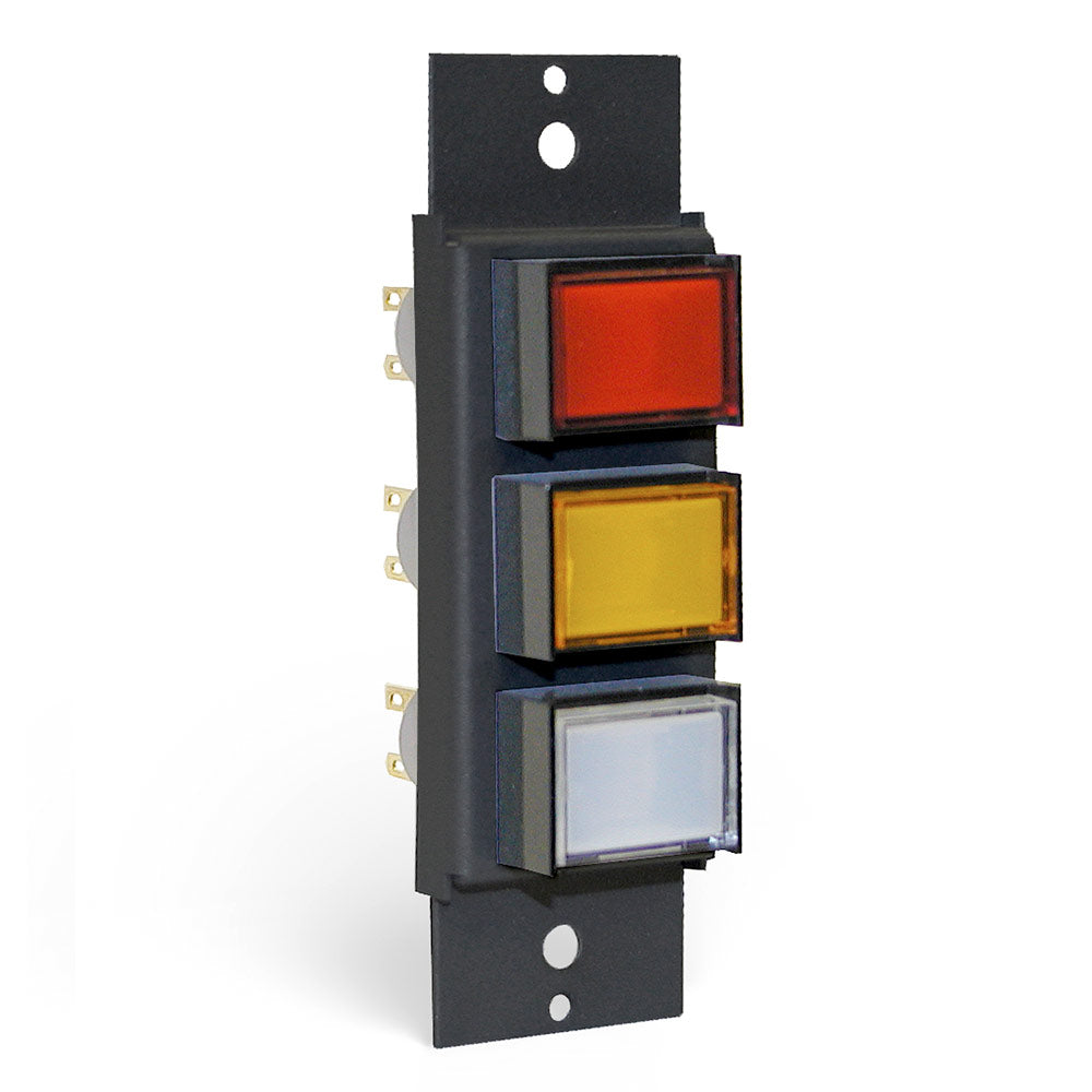 StudioHub SH-3BUT 3 Push-Button Panel with Solder Terminals and 12V LEDs