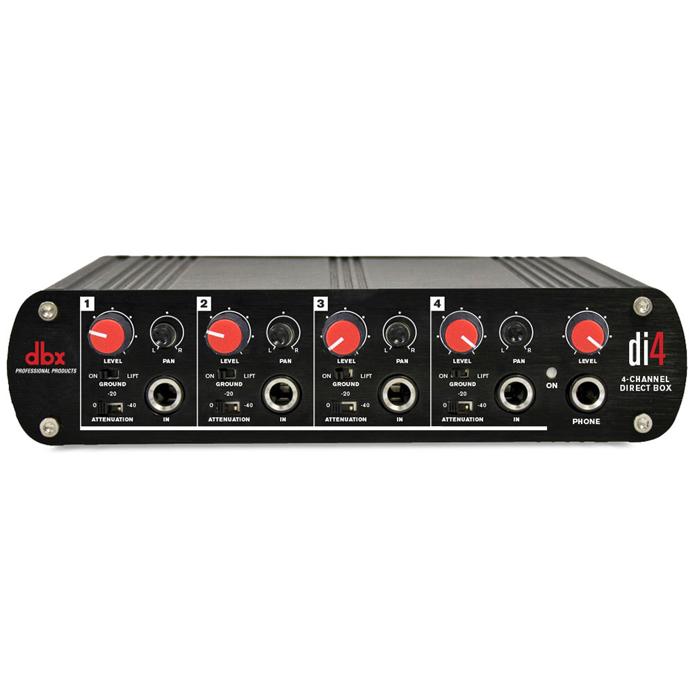 DBX DI4 Compact 4-Channel Direct Box with Line Mixer