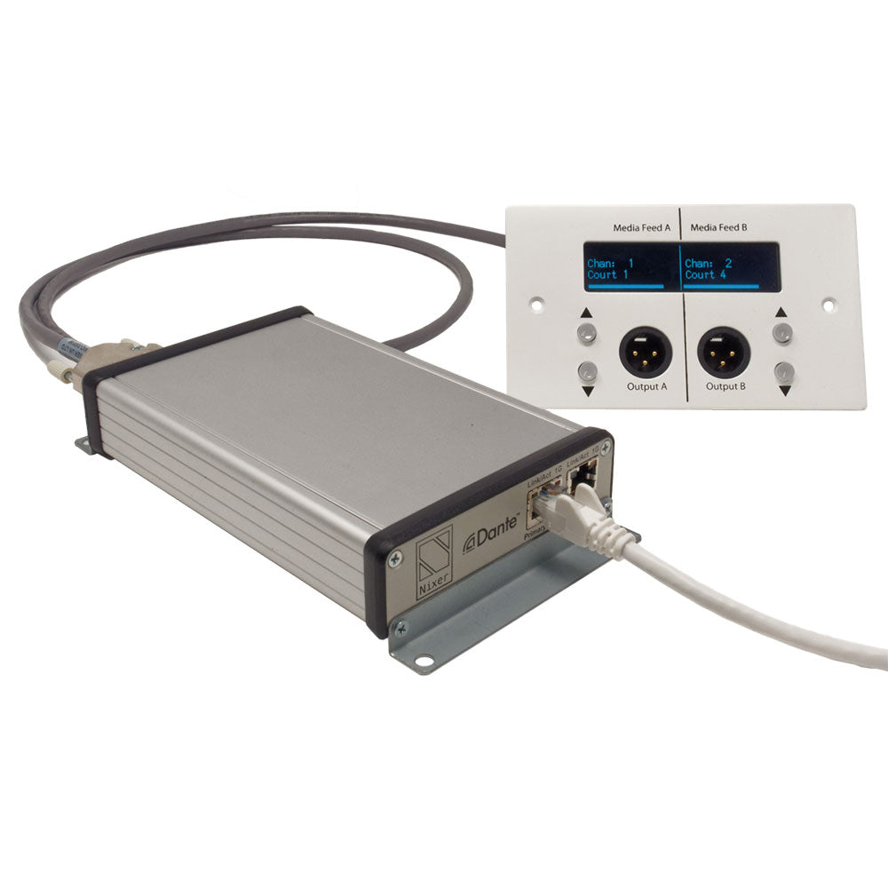 Nixer PLR64K - Dante Confidence Monitoring System with Wall Controller