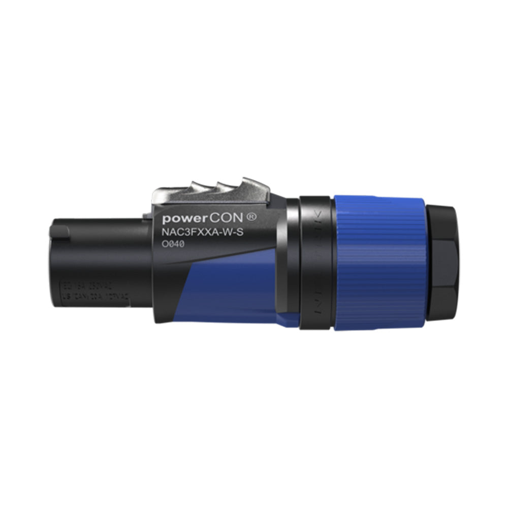 Neutrik NAC3FXXA-W-S - PowerCON Locking AC Mains Input Cable Connector (Blue)