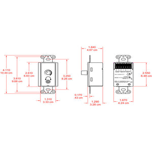 RDL DB-SH1 Decora Mount Stereo Headphone Amp w/ Volume Control (Blk) - Custom Engraving Option