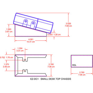 RDL EZ-DC1 Desktop Chassis for 1/6 Rack Width EZ Products