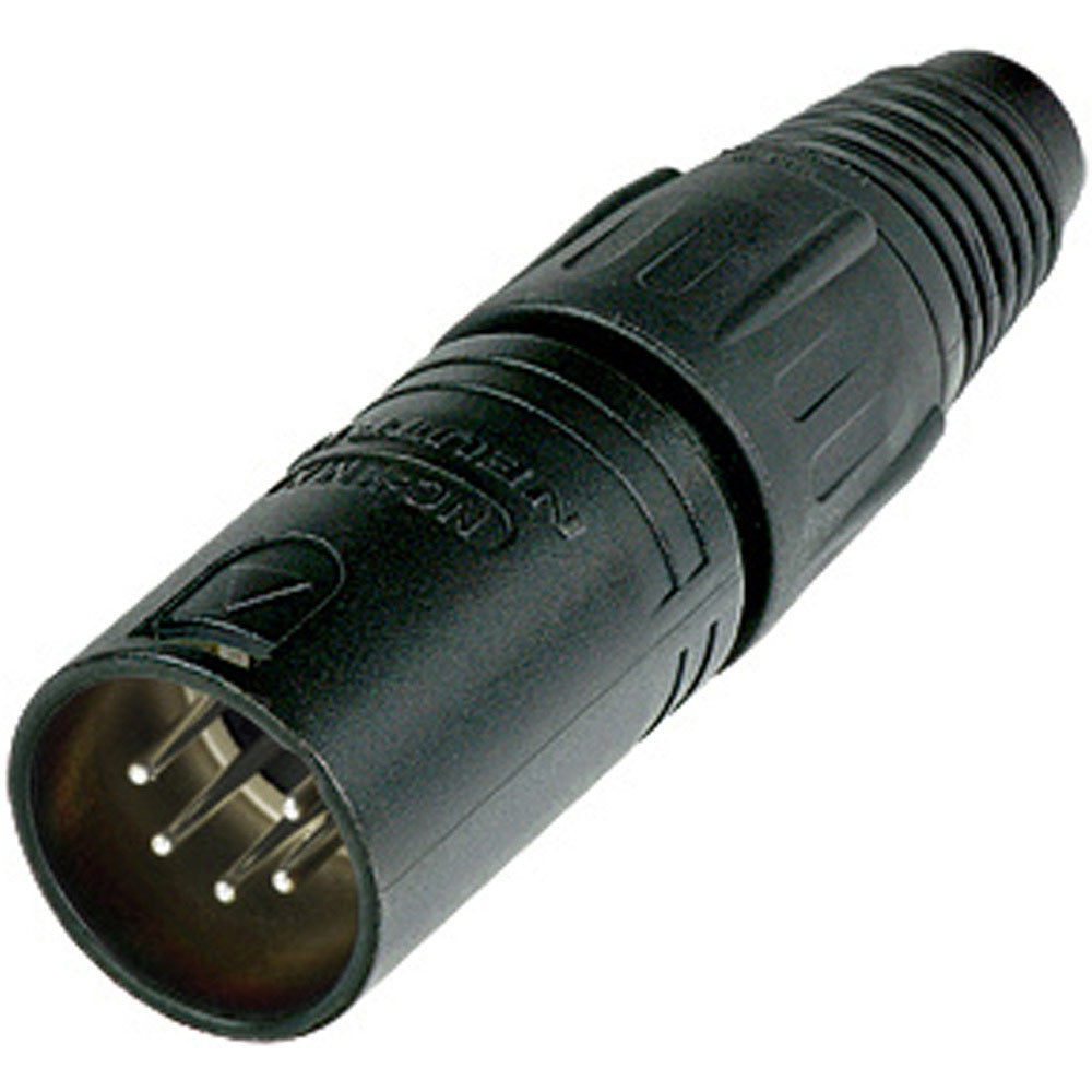 Neutrik NC5MX-BAG XLR5M Plug (Black with Silver Contacts)