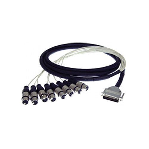 Pro Co DA88XF-10 DB25 to 8 XLRF Audio Snake (10 Foot)