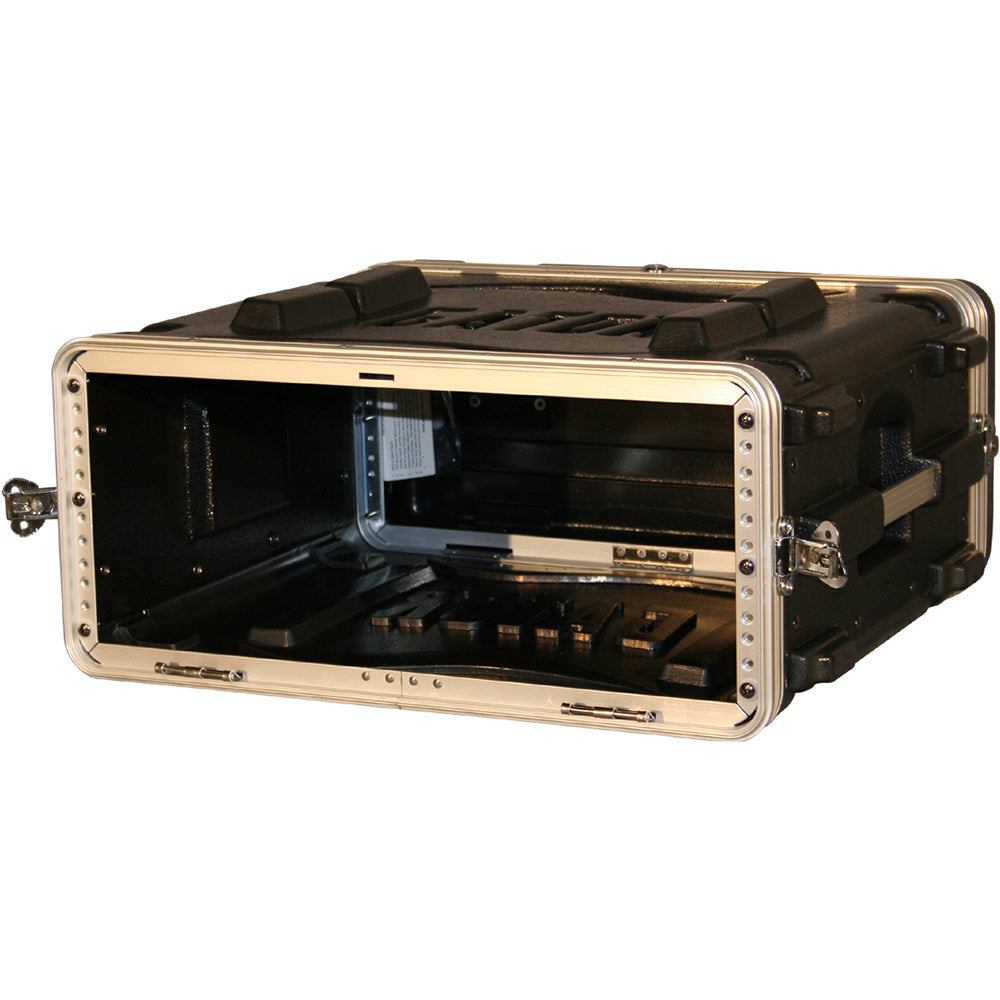 Gator GR-4L Locking ATA 4-Space Deluxe Polyethylene Rack with Front and Rear Rack Rails