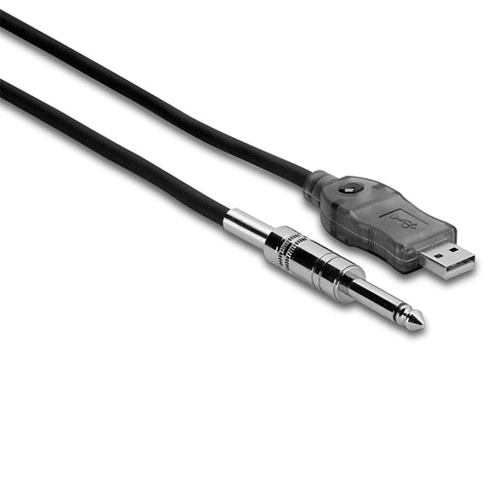 Hosa USQ-110 Tracklink Guitar to USB Interface - 1/4 in TS to USB Type A - 10ft