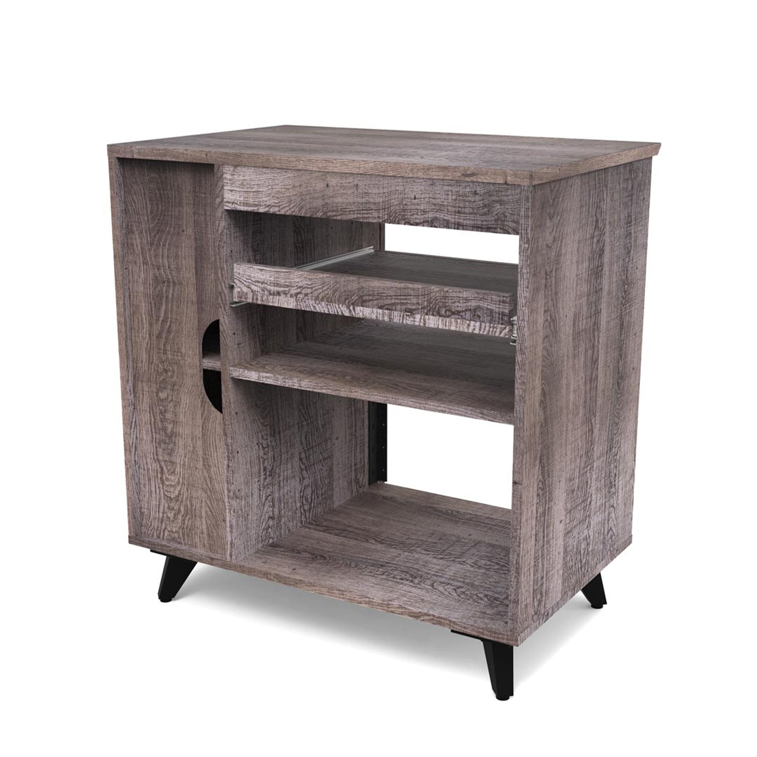 Glorious Modular Side Rack - Extension for Sound Desk or Workbench Workstations (Walnut)