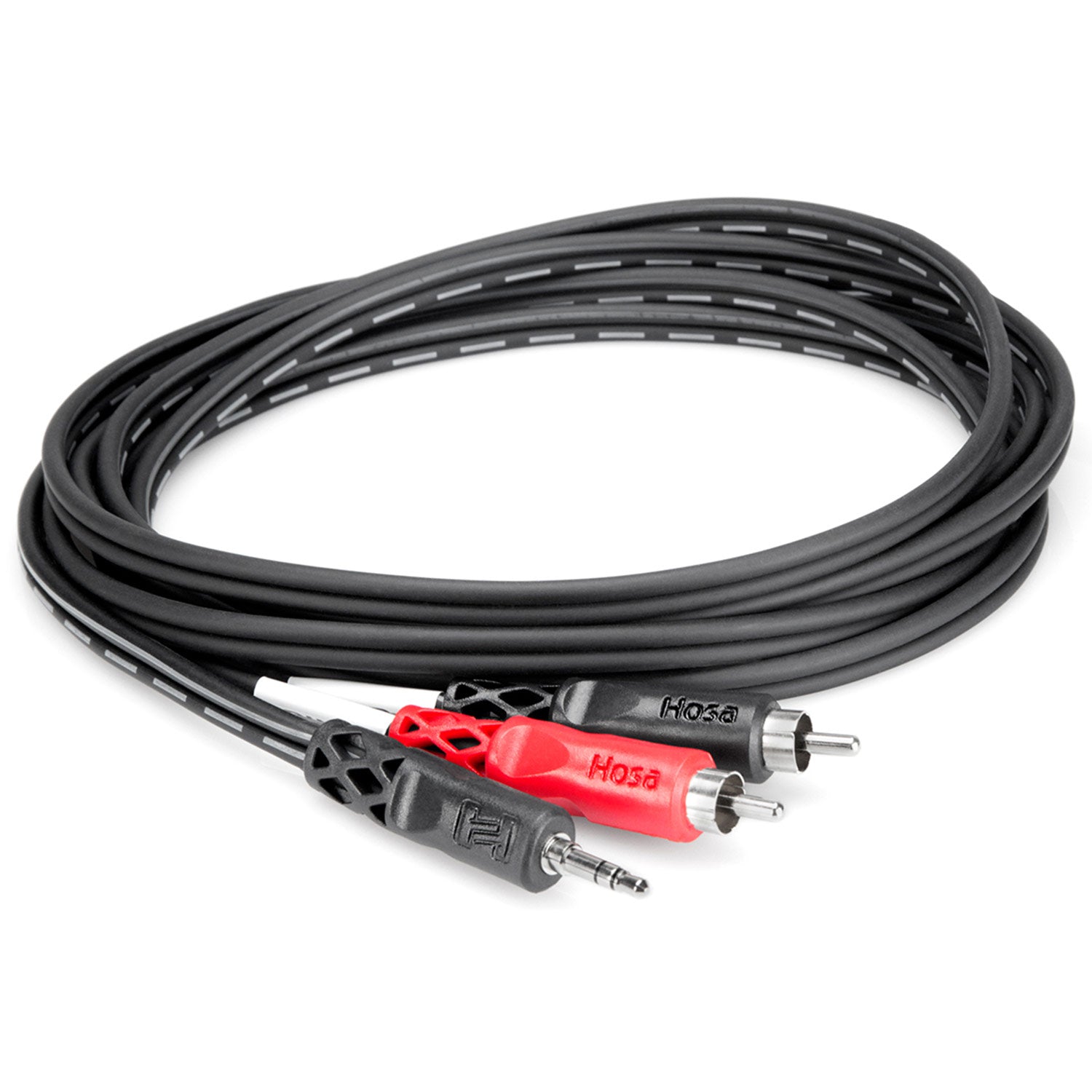 Hosa CMR-203 3.5 mm TRS to Dual RCA Stereo Breakout Cable, 3 feet