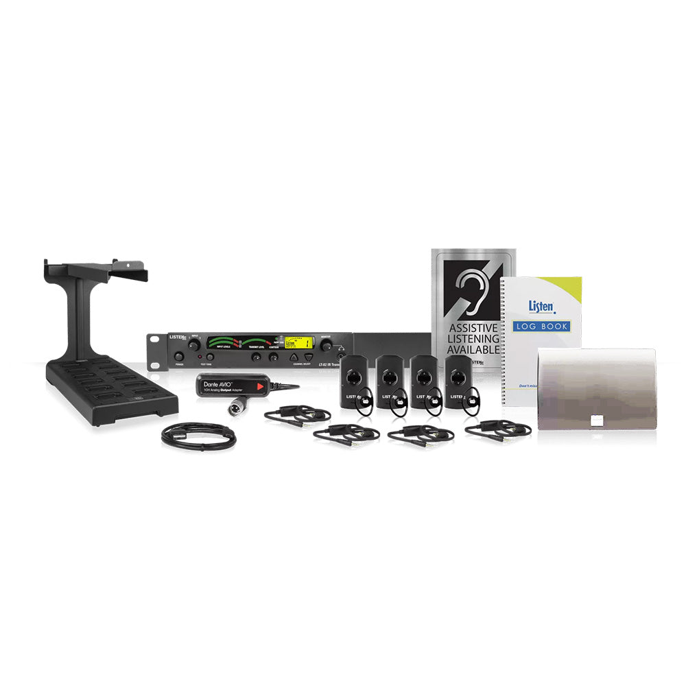 Listen Technologies LS-100-01-D - ListenIR iDSP Standard System with Dante (White Radiator)