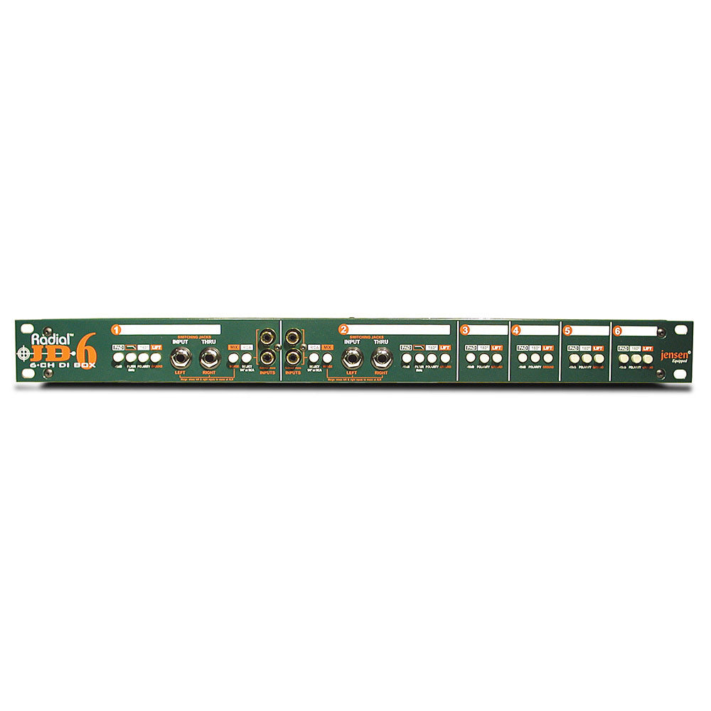 Radial Engineering JD6 Six Channel Rackmount Jensen Passive DI