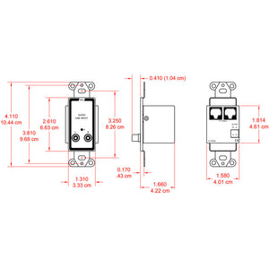 RDL D-TPS2A Active Two-Pair Sender, Format-A, stereo phono jack inputs - Custom Engraving Option