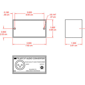 RDL TX-AFC1F Studio Quality Audio Format Converter - Balanced to Unbalanced Transformer