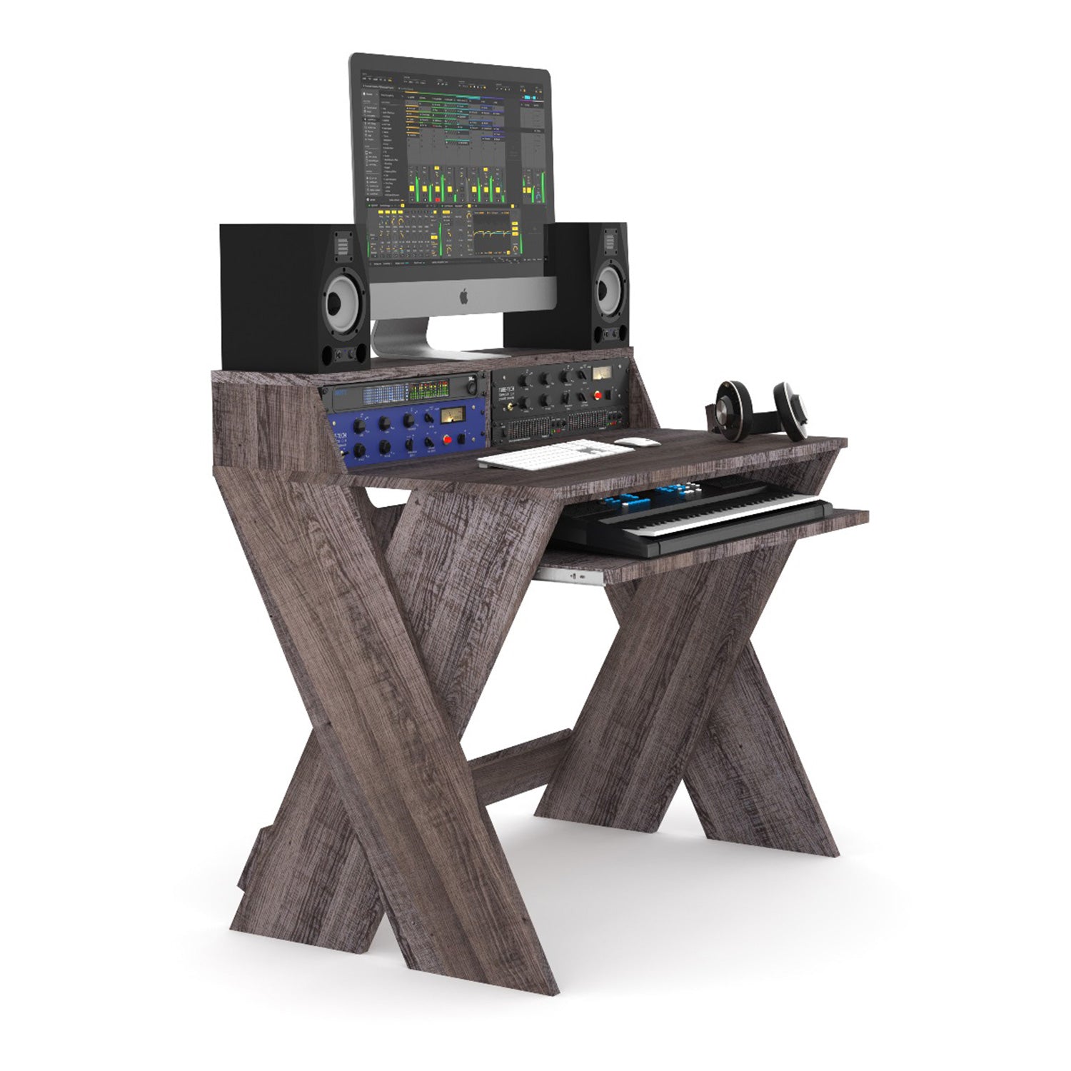 Glorious Sound Desk Compact - Studio or Editing Workstation (Walnut)