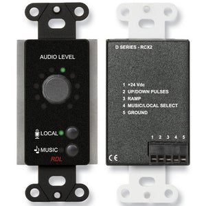 RDL DB-RCX2 Room Control for RCX-5C Room Combiner (Black) - Custom Engraving Option