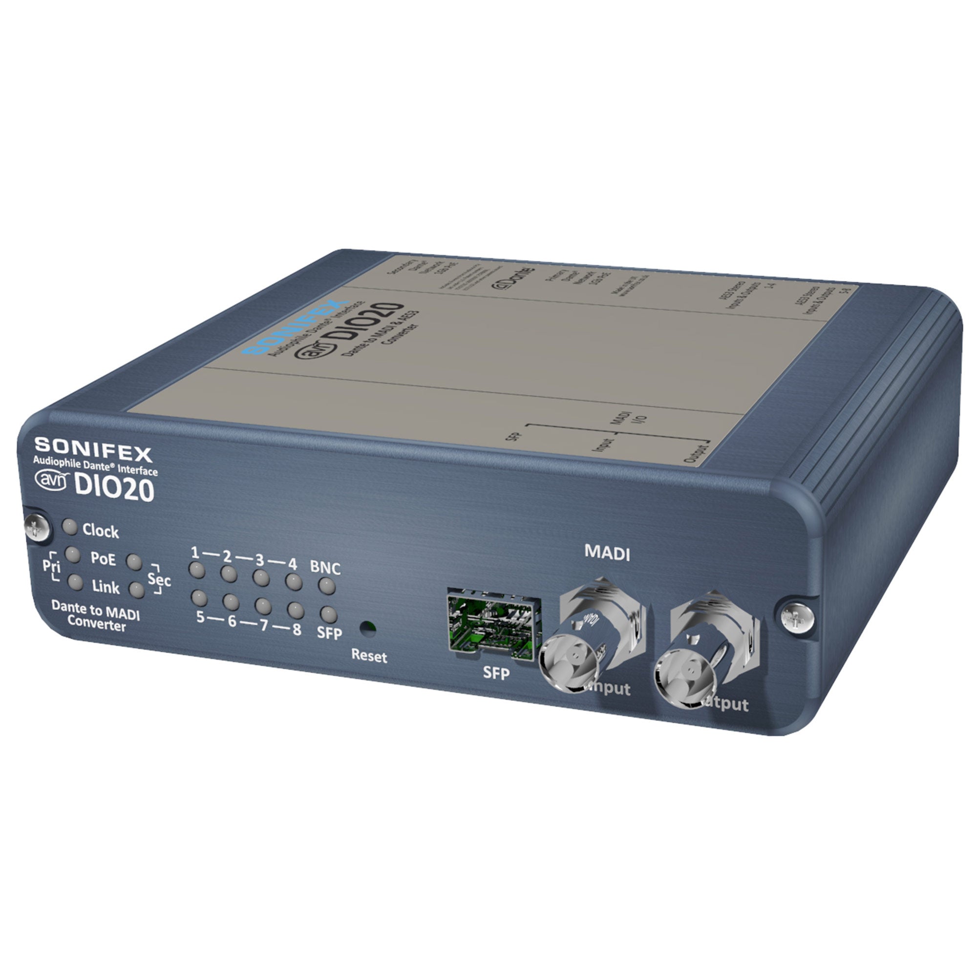 Sonifex AVN-DIO20 - 64-Channel Dante to MADI AES3 Converter