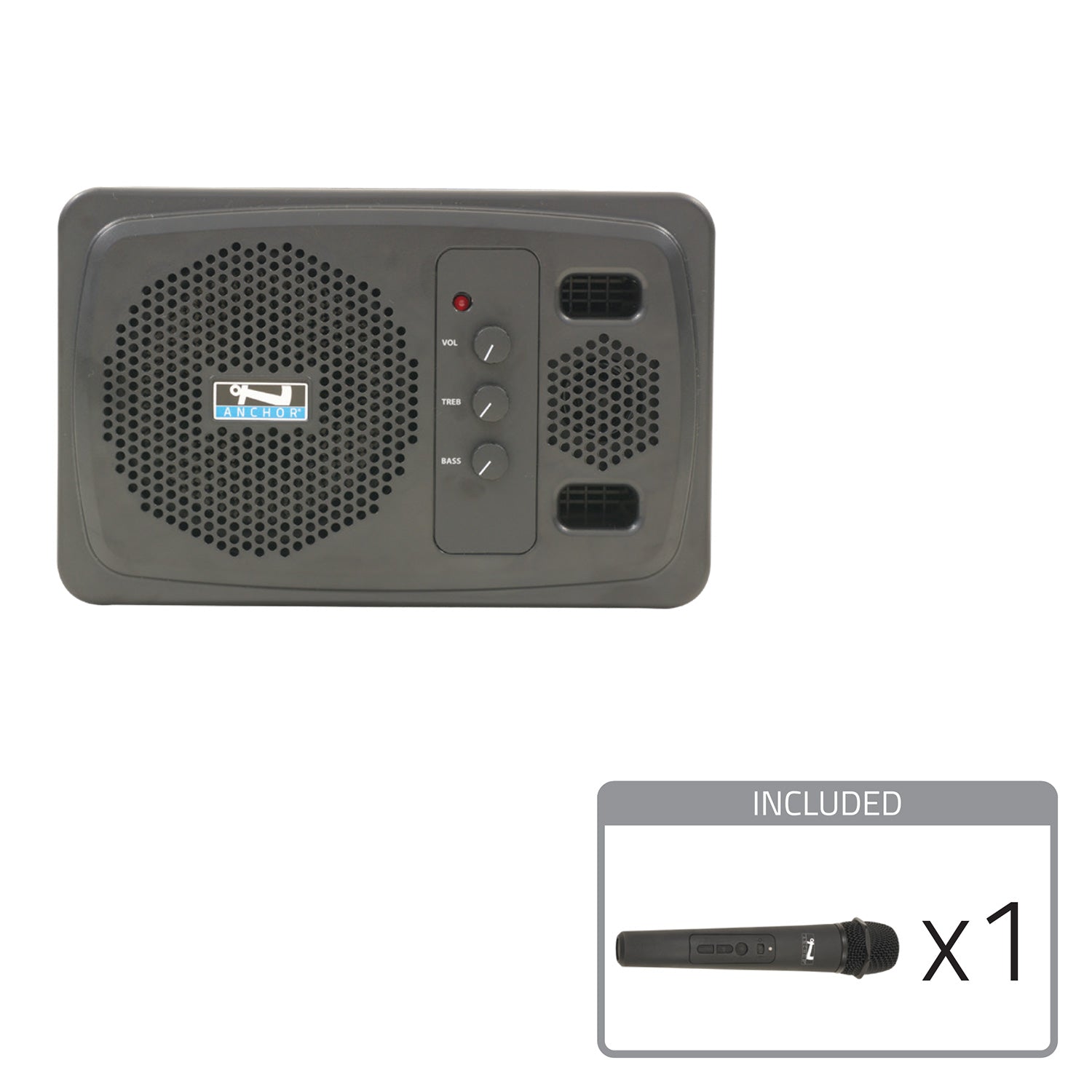 Anchor Audio AN-1000X+ - Portable Powered Monitor Speaker with Wireless Handheld Microphone