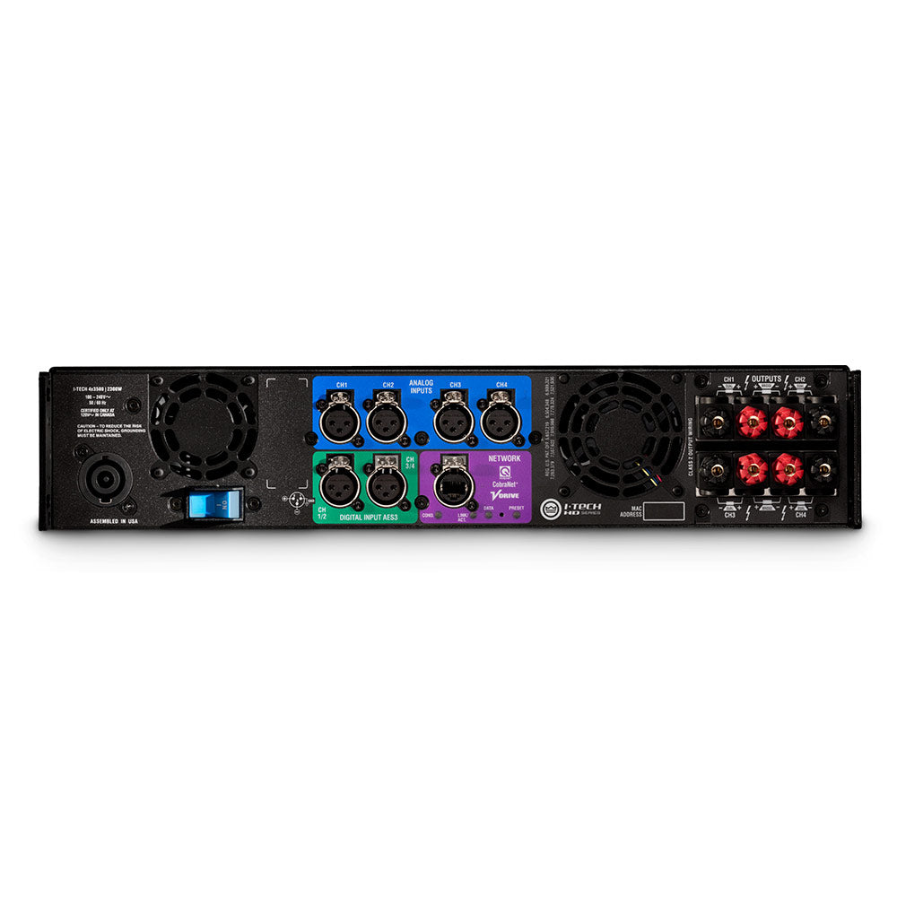 Crown I-Tech 4x3500HD - Four-Channel 4000W @ 4 Ohm Power Amplifier (Binding Post Version)
