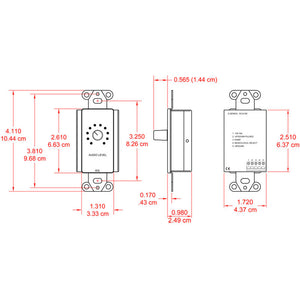 RDL DS-RCX10R Remote Volume Control for RCX-5C (Stainless) - Custom Engraving Option