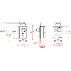 RDL DB-PA3 3.5-Watt Audio Amplfiier in Decora Wall Plate (Black) - Custom Engraving Option