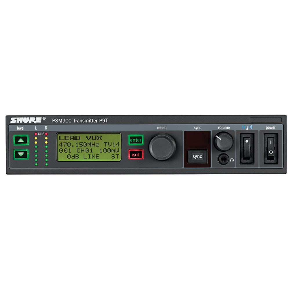 Shure P9T Wireless Transmitter for PSM900 Systems (G6 Band / 470-506 MHz)