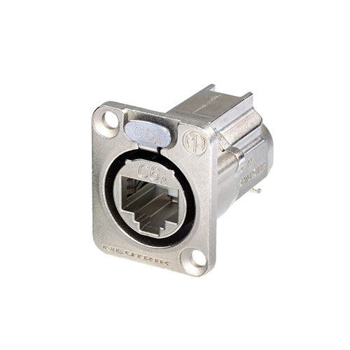 Neutrik NE8FDX-Y6 EtherCON Cat6A D Series Receptacle (Nickel)