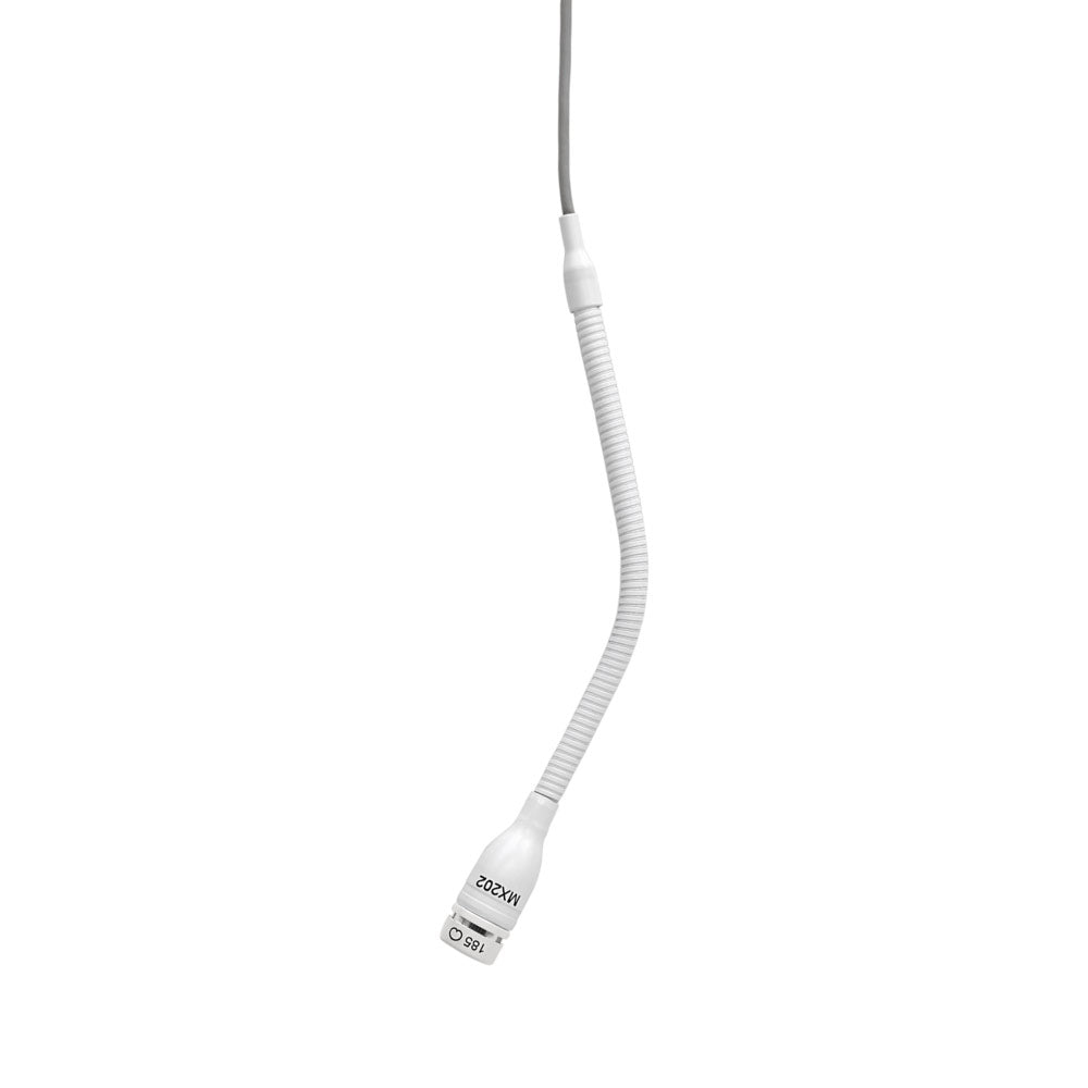 Shure MX202WP-A/MS White Overhead Microphone, Mini-Shotgun Cartridge, Plate-Mount Preamp