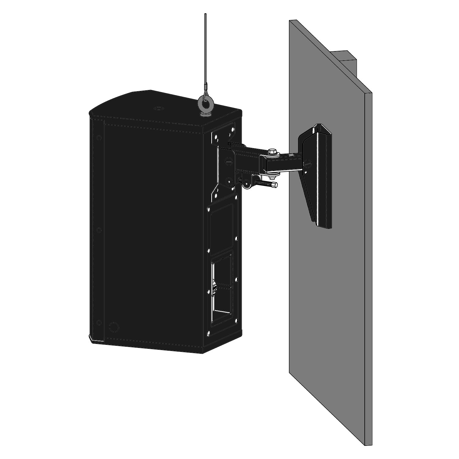 Electro-Voice EVC-WB - Wall Bracket for EVC-1082 / EVC-1122 / EVC-1152 Loudspeakers (Black)