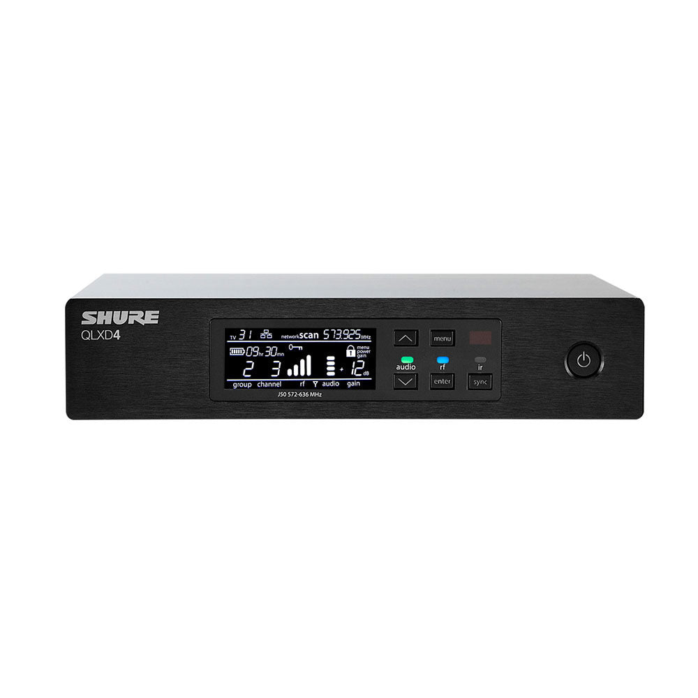 Shure QLXD4 Wireless Receiver (H50 Band - 534-598 MHz)