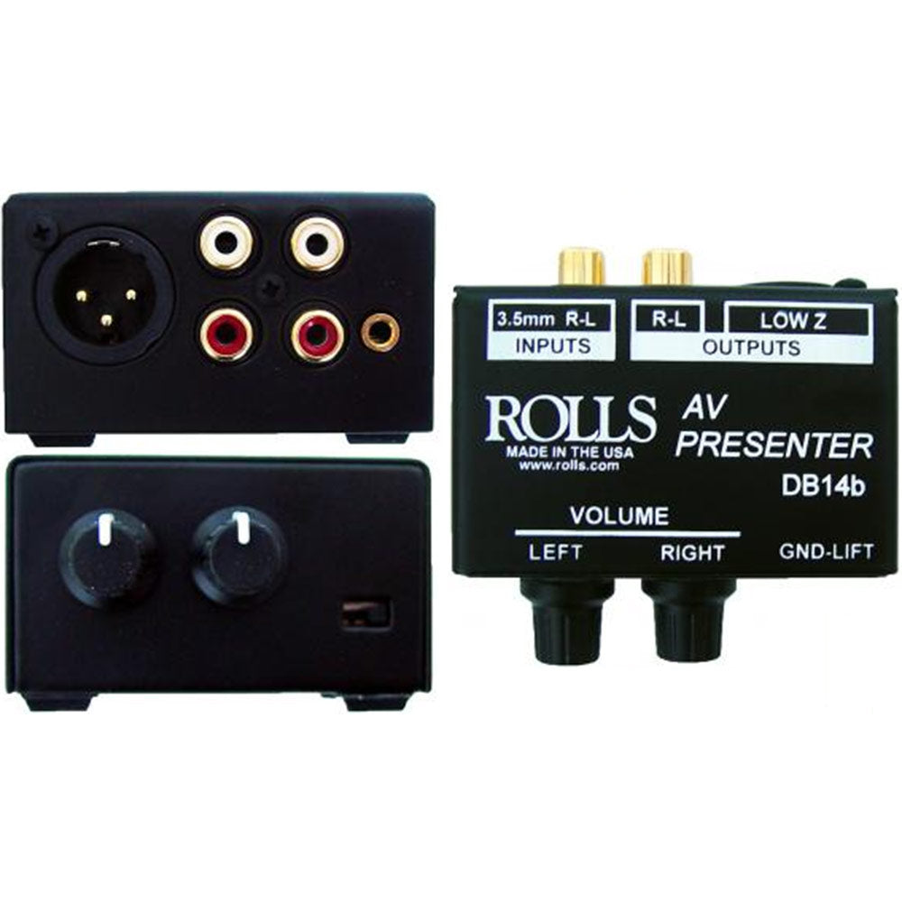 Rolls DB14B AV Presenter Stereo Patch DI Box