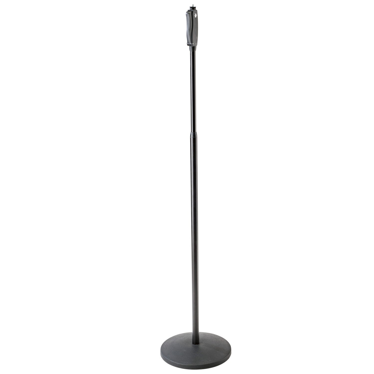 K + M 26250 Performance One Hand Round Base Microphone Stand (Black)