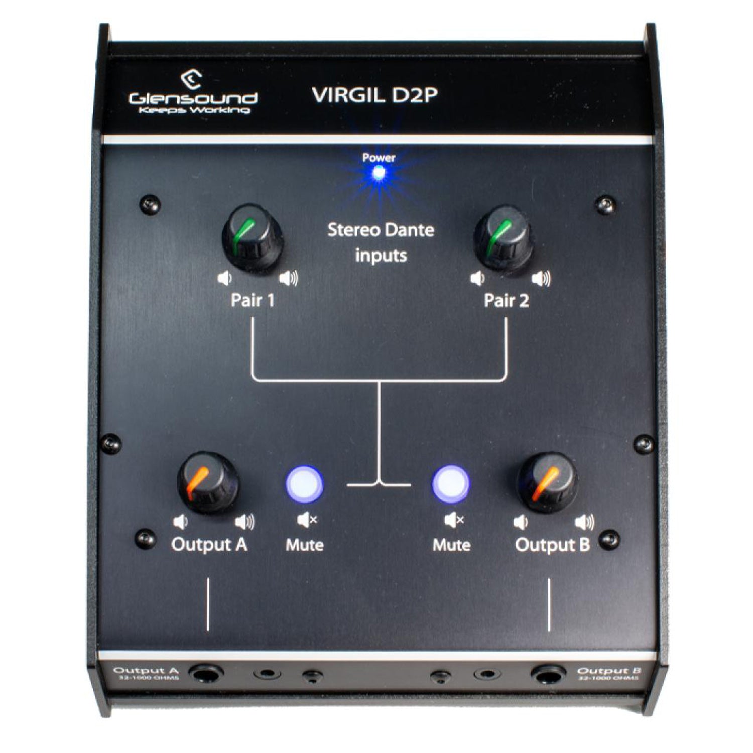 Glensound Virgil D2P - Twin Dante Desktop Headphone Amplifier