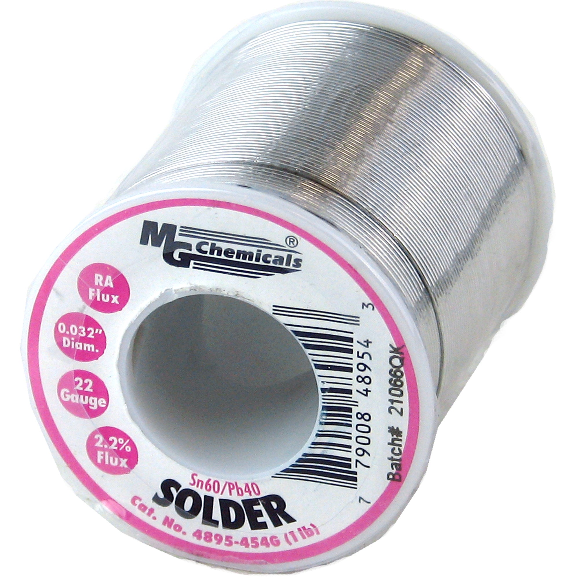 MG Chemicals 4895-454G - 22-Gauge SN60 / PB40 Leaded RA Core Solder (1 Pound Spool)