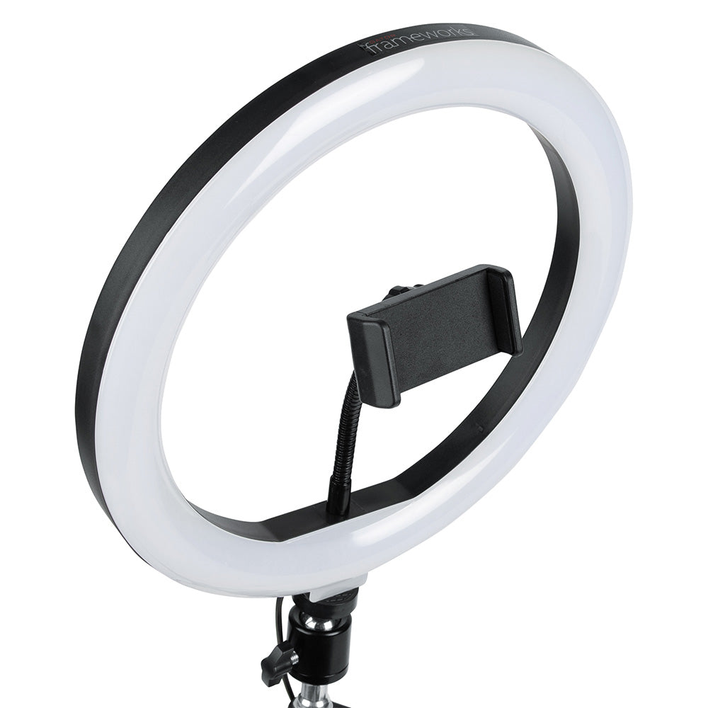 Gator GFW-RINGLIGHTTRIPD - Ring Light Round Base Tripod Stand with Phone Clamp