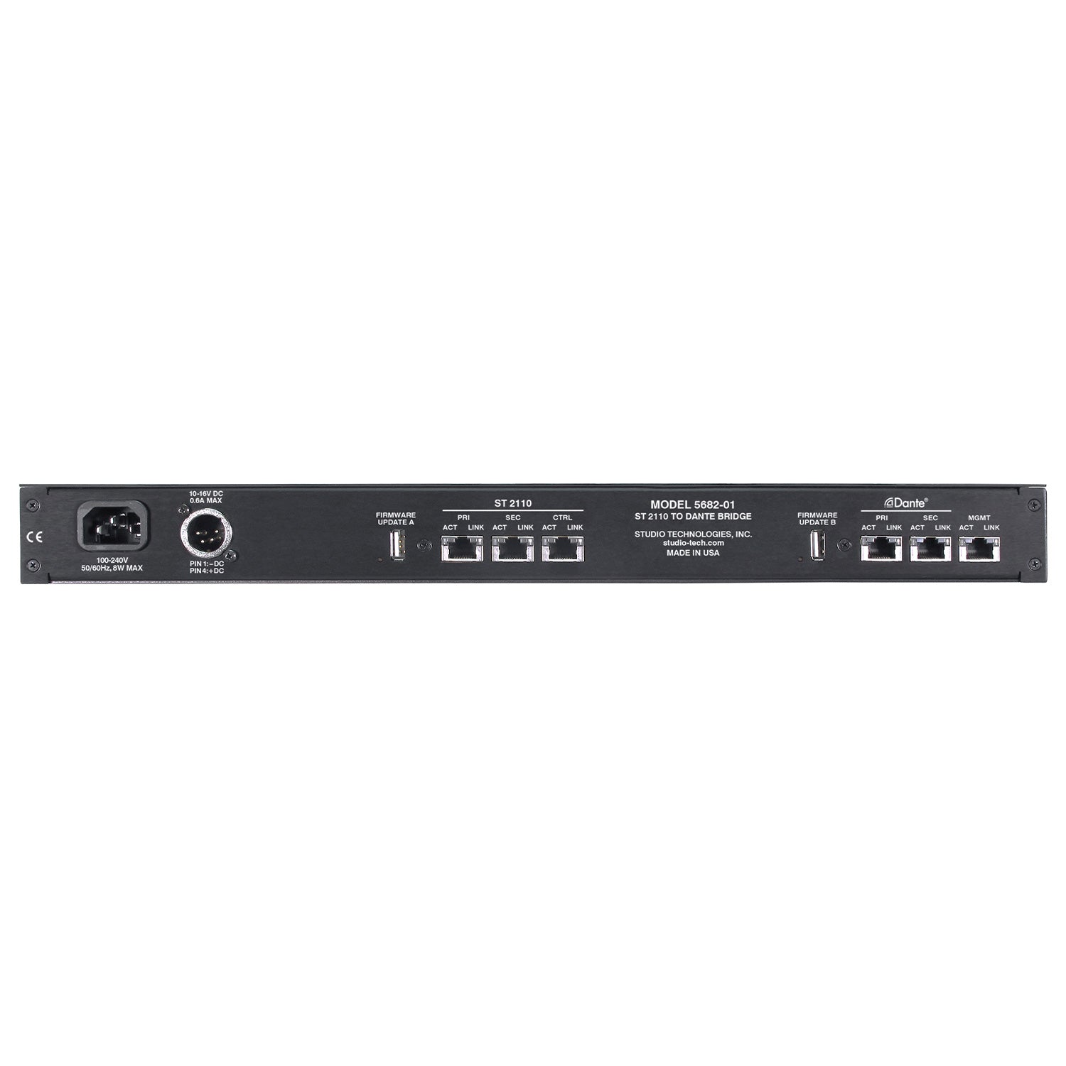 Studio Technologies Model 5682-01 - 32-Channel ST-2110 to Dante Network Bridge