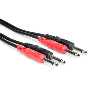 Hosa CPP-203 Stereo Interconnect, Dual 1/4 inch TS to Same, 9.8 feet