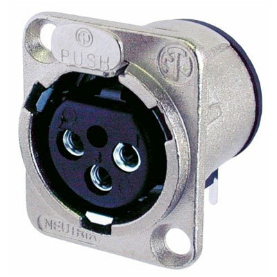 Neutrik NC3FD-H D Series 3 Pin Female Panel Mount Receptacle