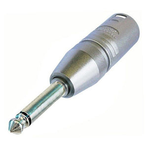Neutrik NA2MP 3 Pin Male XLR to Mono 1/4" TS Adapter