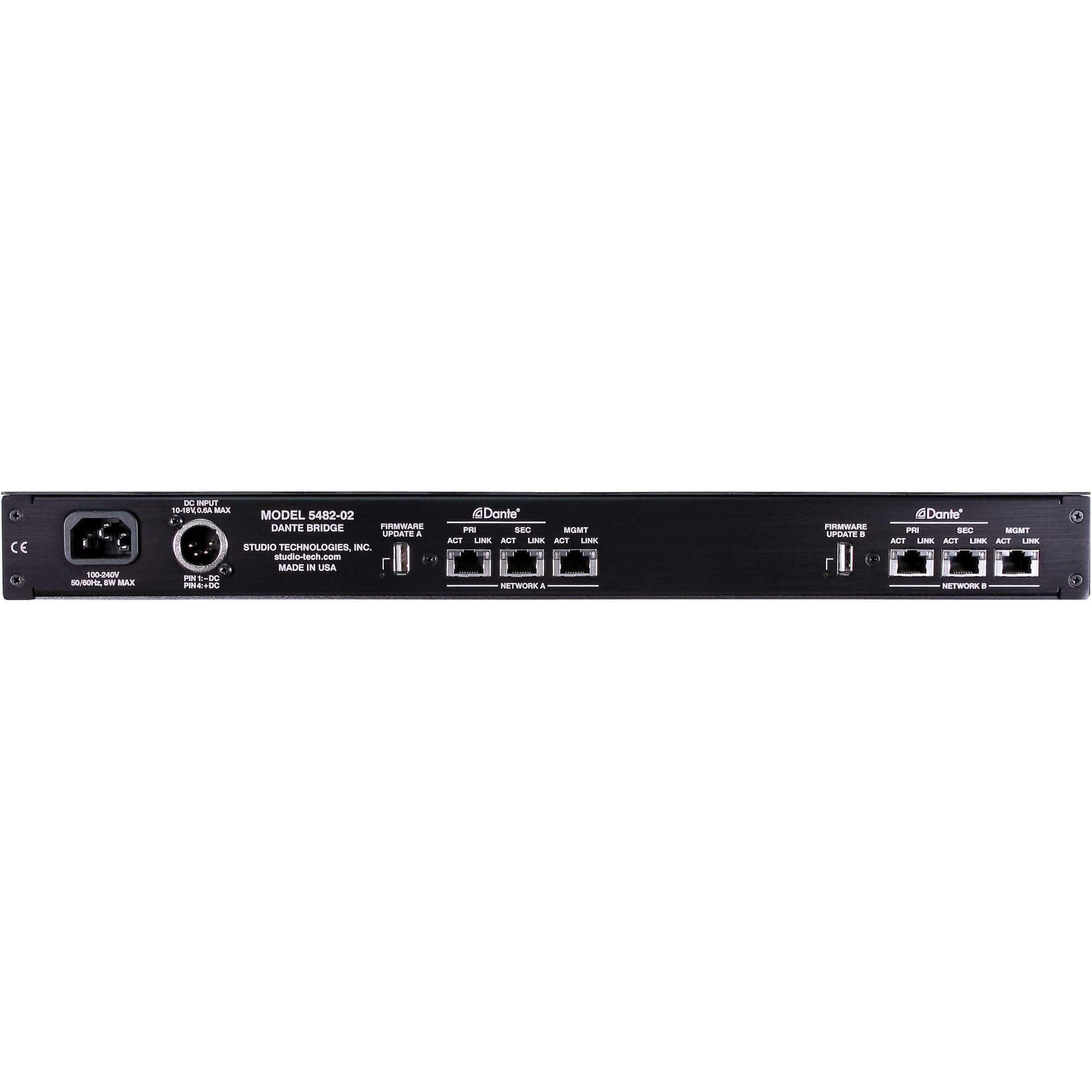 Studio Technologies Model 5482-02 - 64-Channel Dante/AES67 Bridge