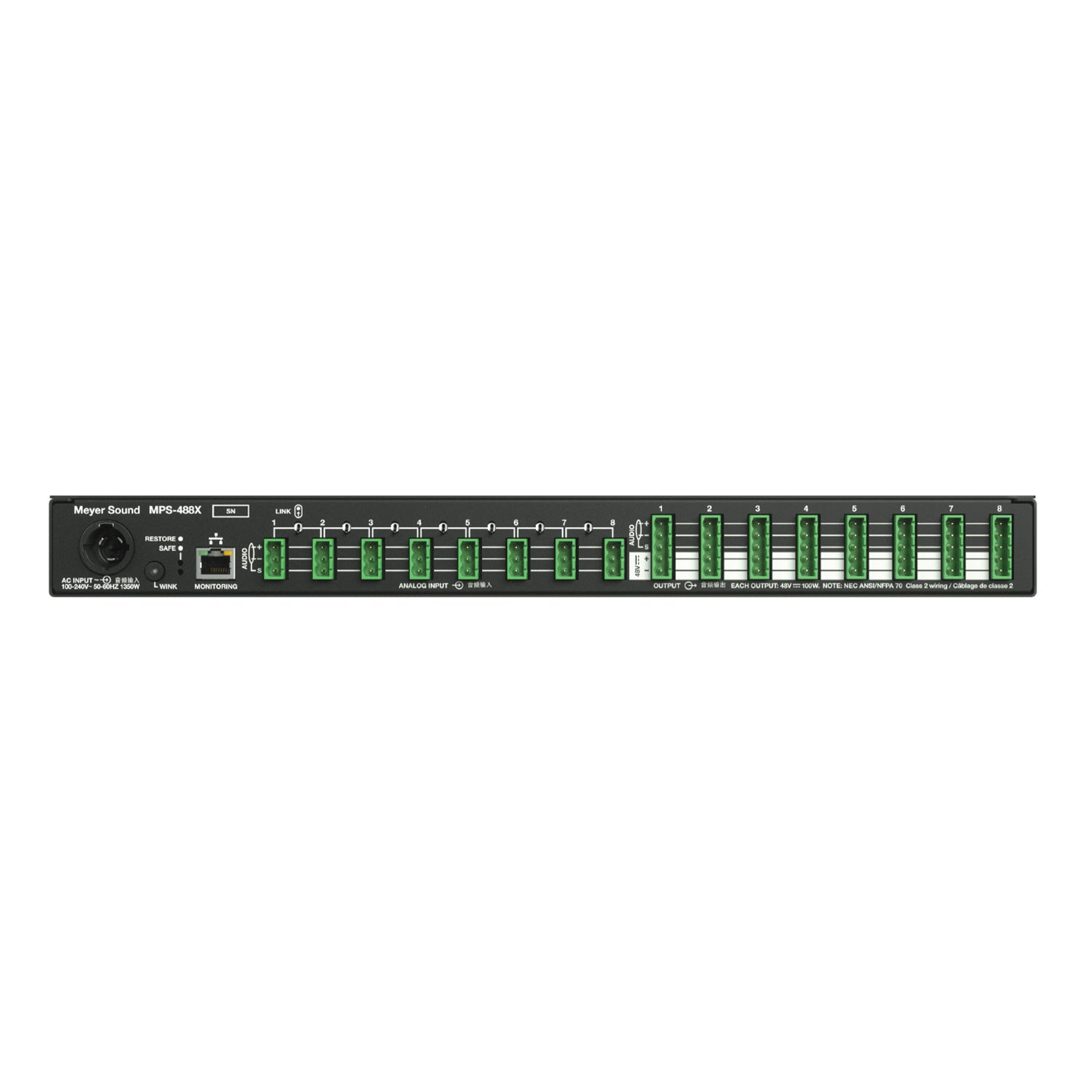 Meyer Sound MPS488X IntelligentDC Power Supply - Power and Audio Hub for Installed Sound