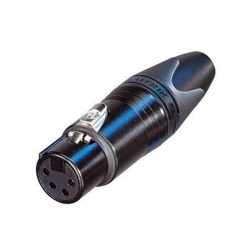 Neutrik NC4FXX-B Cable Mount XLR4F Connector (Black/Gold Contacts)