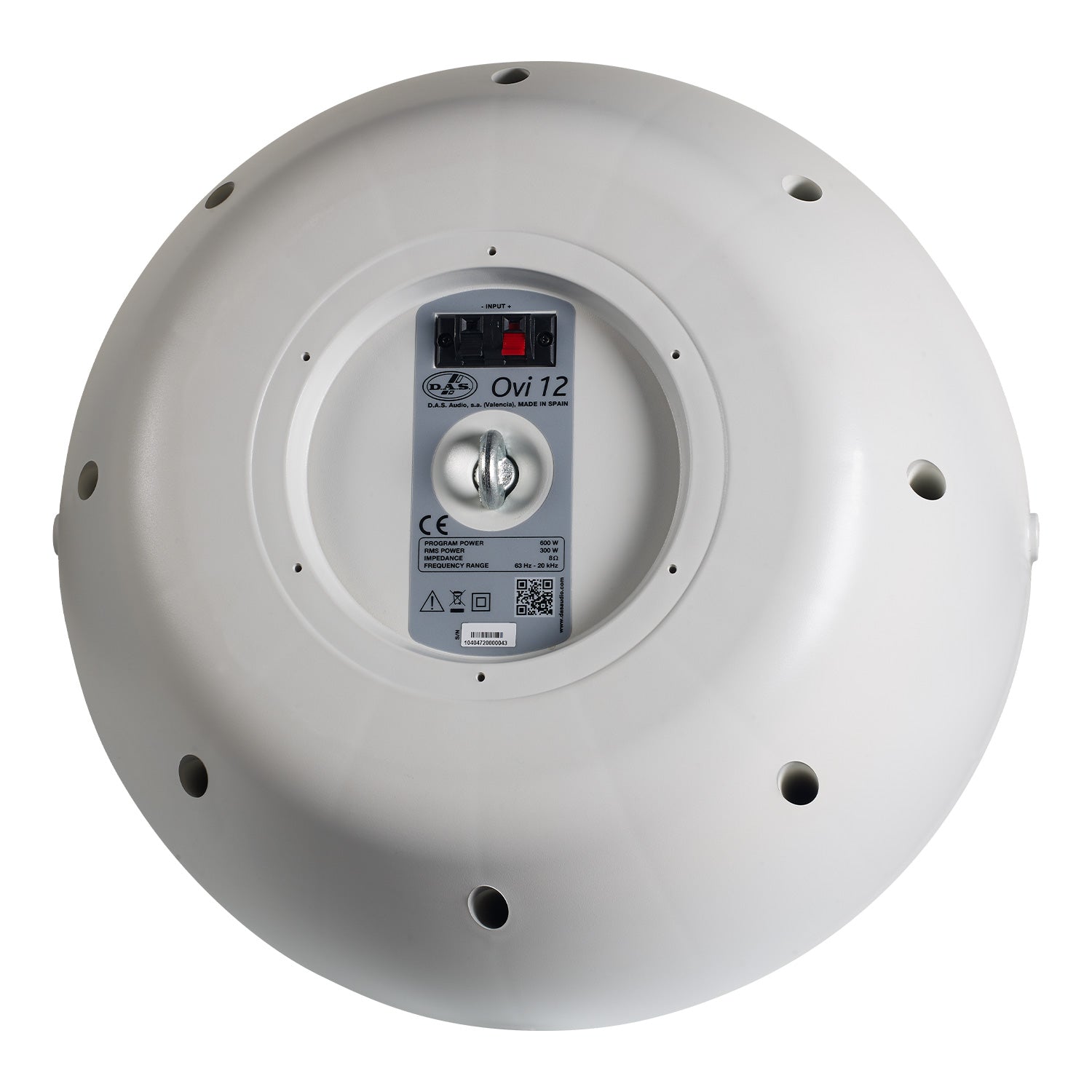 DAS OVI-12-TW - Two-Way 12-Inch Coaxial Full-Range 70/100V Install Loudspeaker (White)
